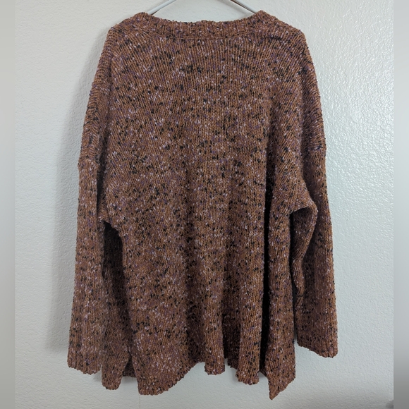 J. Jill Speckled Open Front Cardigan Sweater Size 2X Brown - Picture 2 of 5